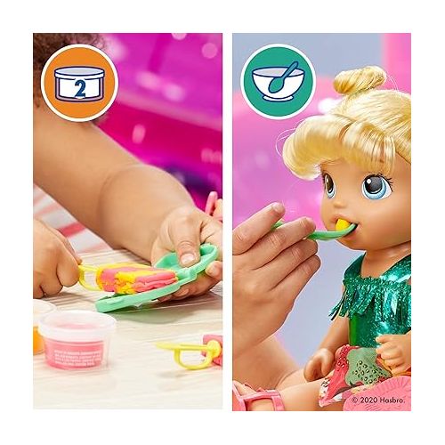  Baby Alive Sunshine Snacks Doll, Eats and Poops, Summer-Themed Waterplay Baby Doll, Ice Pop Mold, Toy for Kids Ages 3 and Up, Blonde Hair