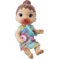 Baby Alive Baby Lil Sounds: Interactive Brown Hair Baby Doll for Girls & Boys Ages 3 & Up, Makes 10 Sound Effects, Including Giggles, Cries, Baby Doll with Pacifier