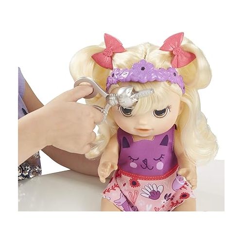  Baby Alive Snip an Style Baby Blonde Hair Talking Doll with Bangs That Grow, Then Get Shorter, Toy Doll for Kids Ages 3 Years Old and Up
