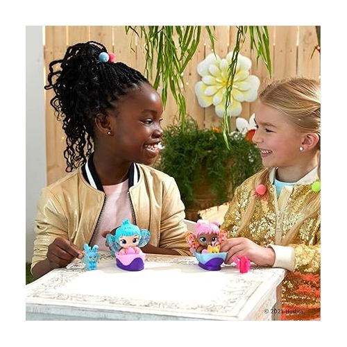  Baby Alive Glo Pixies Minis Doll, Aqua Flutter, Glow-in-The-Dark Doll for Kids Ages 3 and Up, 3.75-Inch Pixie Toy with Surprise Friend