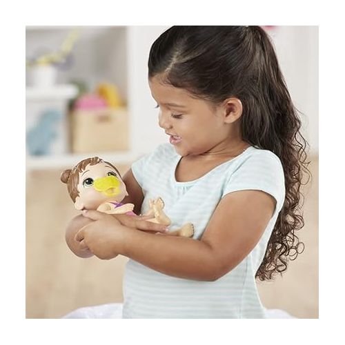  Baby Alive Splash'n Snuggle Baby Brown Hair Doll for Water Play, with Accessories