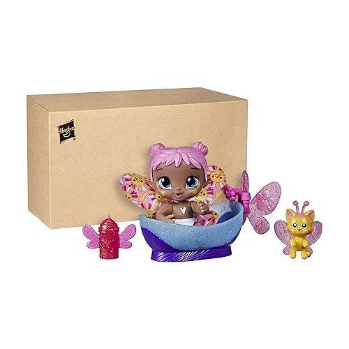  Baby Alive Glo Pixies Minis Doll, Bubble Sunny, Glow-in-The-Dark Doll for Kids Ages 3 and Up, 3.75-Inch Pixie Toy with Surprise Friend