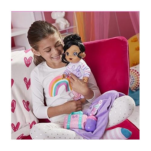  Baby Alive Bunny Sleepover Baby Doll, Bedtime-Themed 12-Inch Dolls, Sleeping Bag & Bunny-Themed Doll Accessories, Toys for 3 Year Old Girls and Boys and Up, Brown Hair (Amazon Exclusive)