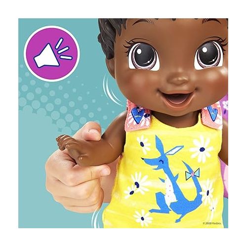  Baby Alive Baby Gotta Bounce Doll, Kangaroo Outfit, Bounces with 25+ SFX and Giggles, Drinks and Wets, Black Hair Toy for Kids Ages 3 and Up