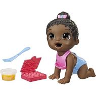 Baby Alive Lil Snacks Doll, Eats and Poops, Snack-Themed 8-Inch Baby Doll, Snack Box Mold, Toy for Kids Ages 3 and Up, Black Hair
