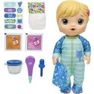 Baby Alive Mix My Medicine Baby Doll, Kitty-Cat Pajamas, Drinks and Wets, Doctor Accessories, Blonde Hair Toy for Kids Ages 3 and Up