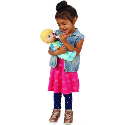  Baby Alive Mix My Medicine Baby Doll, Kitty-Cat Pajamas, Drinks and Wets, Doctor Accessories, Blonde Hair Toy for Kids Ages 3 and Up