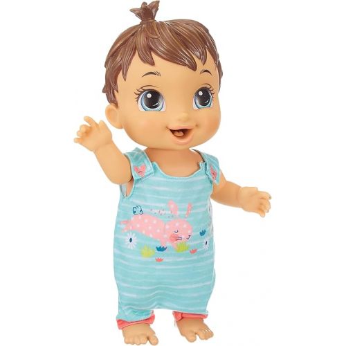  Baby Alive Baby Gotta Bounce Doll, Bunny Outfit, Bounces with 25+ SFX and Giggles, Drinks and Wets, Brown Hair Toy for Kids Ages 3 and Up