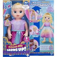 Baby Alive Princess Ellie Grows Up! Interactive Doll with Accessories, Toys for 3+ Years, 18-Inch