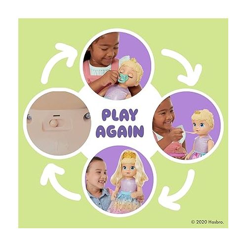 Baby Alive Princess Ellie Grows Up! Interactive Doll with Accessories, Toys for 3+ Years, 18-Inch