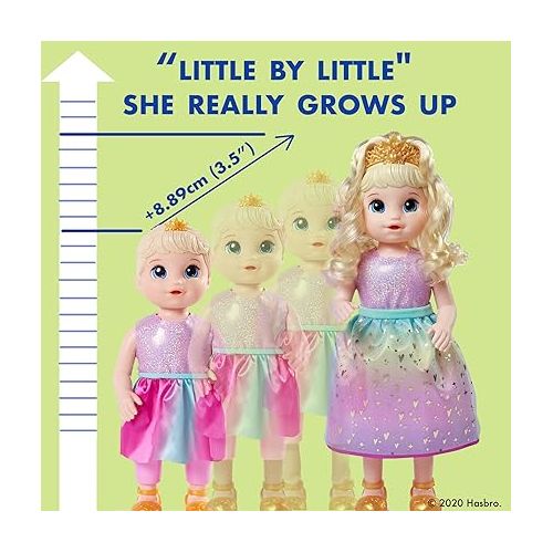  Baby Alive Princess Ellie Grows Up! Interactive Doll with Accessories, Toys for 3+ Years, 18-Inch