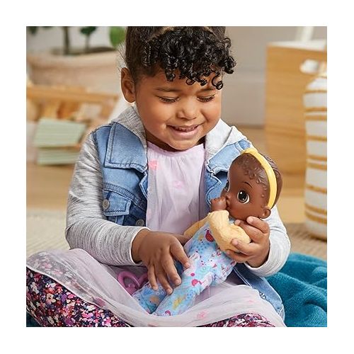  Baby Alive Soft ‘n Cute Doll, Black Hair, 11-Inch First Baby Doll Toy, Washable Soft Doll, Toddlers Kids 18 Months and Up, Teether Accessory