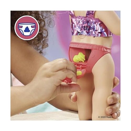  Baby Alive Sunshine Snacks Doll, Eats and Poops, Summer-Themed Waterplay Baby Doll, Ice Pop Mold, Toy for Kids Ages 3 and Up, Brown Hair