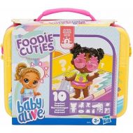 Baby Alive Foodie Cuties, Party Series 2, Surprise Toy, Charm Bracelet, 3-Inch Doll for Kids 3 and Up, 10 Surprises in Lunchbox-Style Case (Styles May Vary)