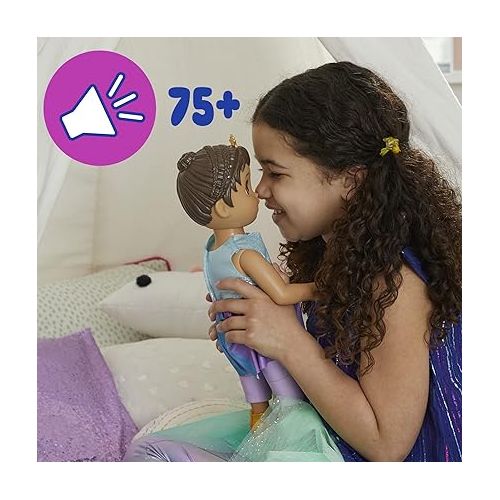  Baby Alive Princess Ellie Grows Up! Brown Hair, Interactive Doll with Accessories, Toys for 3+ Years Old Girls and Boys, 18-Inch