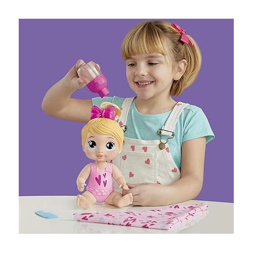  Baby Alive Shampoo Snuggle Harper Hugs Blonde Hair 11 Inch Water Baby Doll Playset, Toys for 3 Year Old Girls & Boys & Up