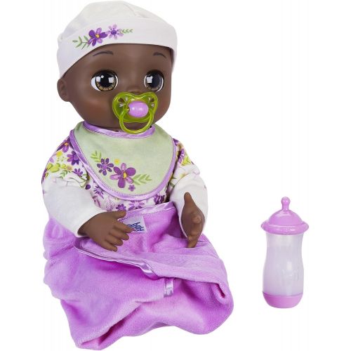  [아마존베스트]Baby Alive Real As Can Be Baby: Realistic African American Doll, 80+ Lifelike Expressions, Movements & Real Baby Sounds, With Doll Accessories, Toy for Girls and Boys 3 and Up