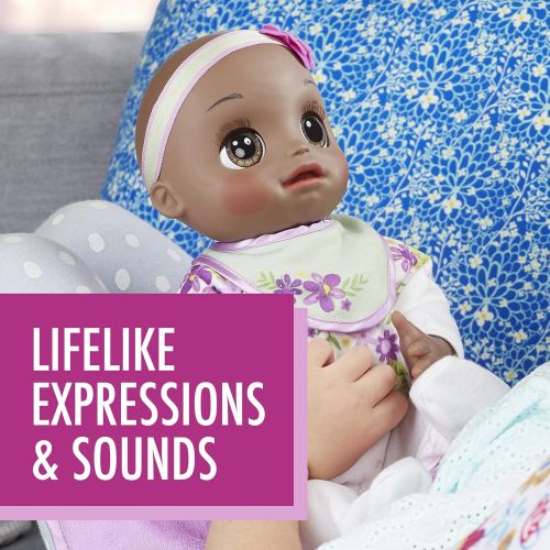  [아마존베스트]Baby Alive Real As Can Be Baby: Realistic African American Doll, 80+ Lifelike Expressions, Movements & Real Baby Sounds, With Doll Accessories, Toy for Girls and Boys 3 and Up