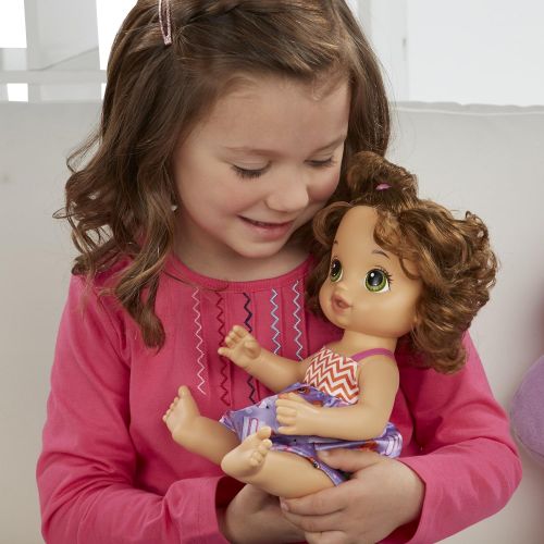  [아마존베스트]BABY ALIVE READY FOR SCHOOL BABY: Brown Hair Baby Doll, School-Themed Dress, Doll Accessories Include Notebook & Brush, Doll For 3-Year-Old Girls and Boys and Up