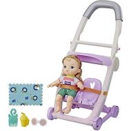 [아마존베스트]Baby Alive Littles, Push ‘N Kick Stroller, Little Ana, Blonde Hair Doll, Legs Kick, 6 Accessories, Toy for Kids Ages 3 Years Old & Up