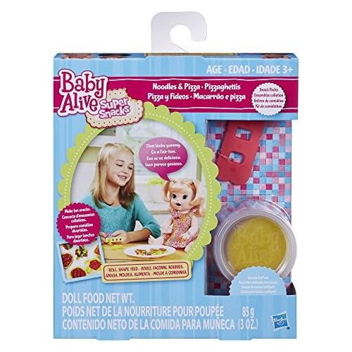  [아마존베스트]Baby Alive Super Snacks Noodles & Pizza Snack Pack (Blonde) Baby Doll