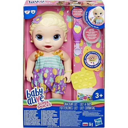  [아마존베스트]Baby Alive E5841EU5 Snackin’ Lily Blonde Hair, Multicolour