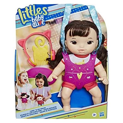  [아마존베스트]Littles by Baby Alive, Carry ‘N Go Squad, Little Iris, Black Hair Doll, Carrier, Accessories, Toy For Kids Ages 3 years & Up (Amazon Exclusive)