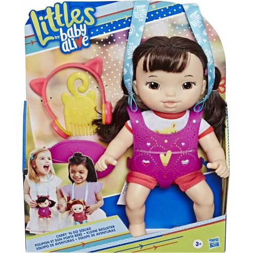  [아마존베스트]Littles by Baby Alive, Carry ‘N Go Squad, Little Iris, Black Hair Doll, Carrier, Accessories, Toy For Kids Ages 3 years & Up (Amazon Exclusive)