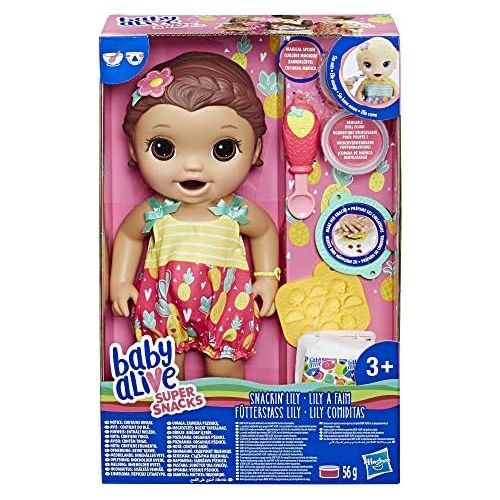  [아마존베스트]Baby Alive E5842EU5 BA SNACKIN Lily BR, Multicolour