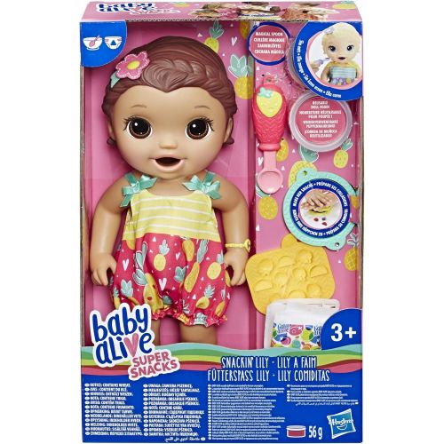  [아마존베스트]Baby Alive E5842EU5 BA SNACKIN Lily BR, Multicolour