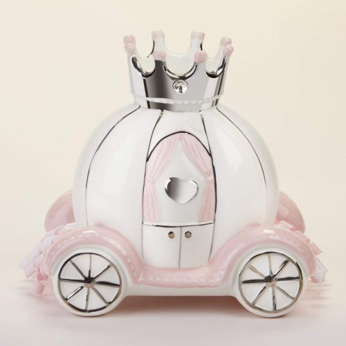  Baby Aspen Simply Enchanted Ceramic Castle Bank, Multicolored