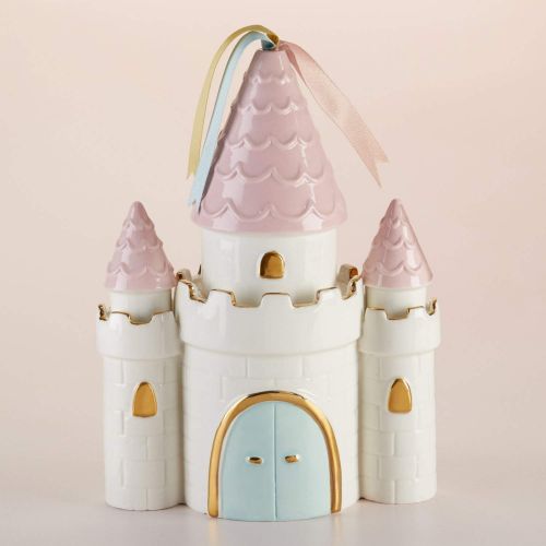  Baby Aspen Simply Enchanted Ceramic Castle Bank, Multicolored