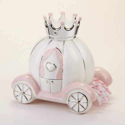  Baby Aspen Simply Enchanted Ceramic Castle Bank, Multicolored