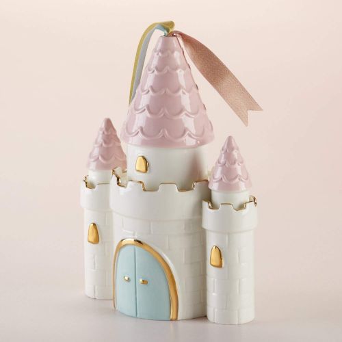  Baby Aspen Simply Enchanted Ceramic Castle Bank, Multicolored