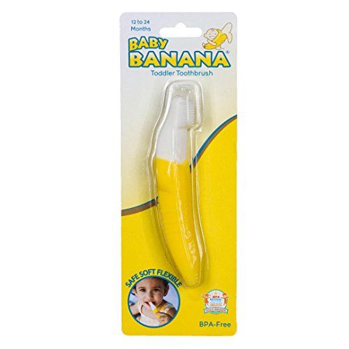  [아마존베스트]Baby Banana Bendable Training Toothbrush, Toddler