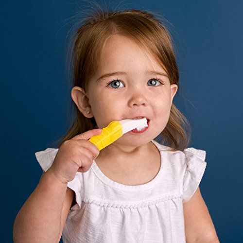  [아마존베스트]Baby Banana Bendable Training Toothbrush, Toddler