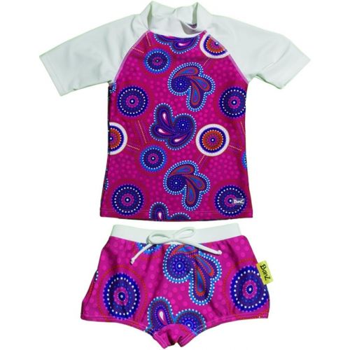  Baby+Banz Baby Banz Girls Rash Guard and Board Shorts Set