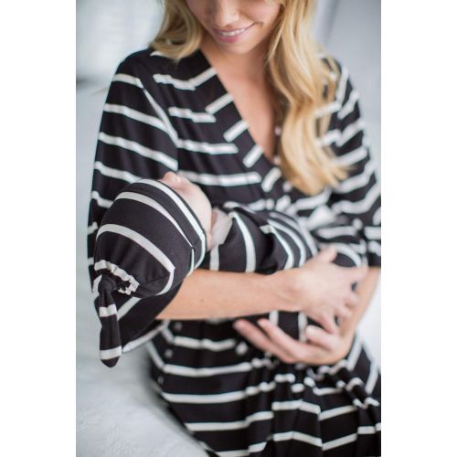  Baby Be Mine Matching Maternity/Delivery Robe with Baby Swaddle Set, Mom and Baby