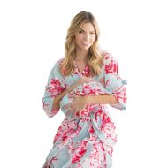 Baby Be Mine Matching Maternity/Delivery Robe with Baby Swaddle Set, Mom and Baby