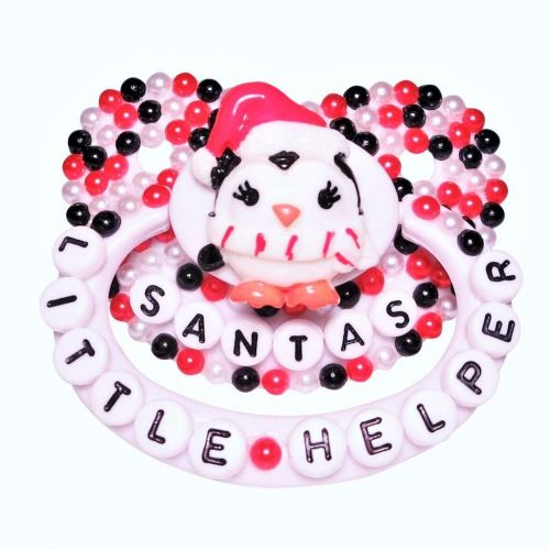  Baby Bear Pacis Adult Pacifier,Santas Little Helper White Santa Penguin Adult Paci (DDLG/ABDL)