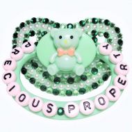 Baby Bear Pacis Adult Pacifier,Precious Property Green Teddy Bear Paci (DDLG/ABDL)