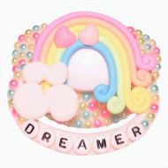 Baby Bear Pacis Adult Pacifier,Dreamer White Rainbow Adult Paci (DDLG/ABDL)