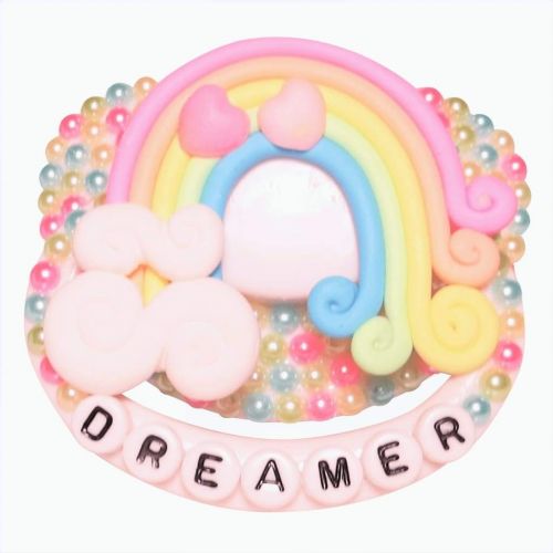  Baby Bear Pacis Adult Pacifier,Dreamer White Rainbow Adult Paci (DDLG/ABDL)