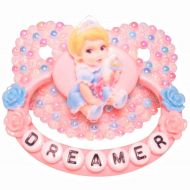 Baby Bear Pacis Adult Pacifier,Dreamer Pink Baby Cinderella Adult Paci (DDLG/ABDL)