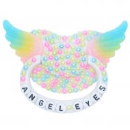 Baby Bear Pacis Adult Pacifier,Angel Eyes White Ranbow Wings Adult Pacifier (DDLG/ABDL)