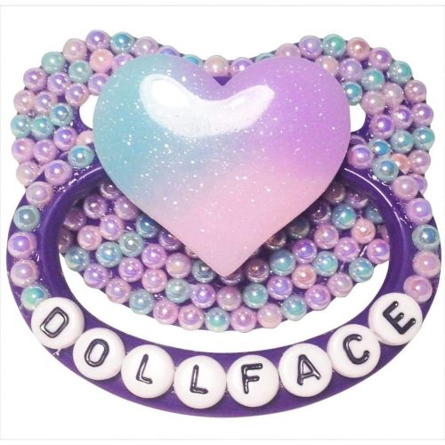  Baby Bear Pacis Adult PacifierDollface Dark Purple Adult Paci (DDLG/ABDL)