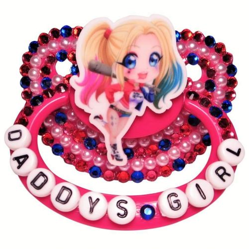  Baby Bear Pacis Adult Pacifier,Daddys Girl Pink Harley Quinn Adult Paci (DDLG/ABDL)