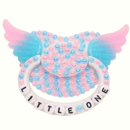  Baby Bear Pacis Adult Pacifier,Little One Winged White Adult Paci (DDLG/ABDL)