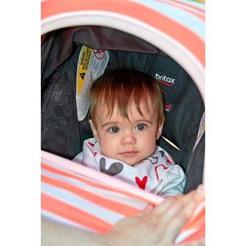  Baby Benjamin Car Seat and Nursing Cover with Bib and Drawstring Bag, Black