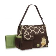 Baby Boom Animal Print Collection - Forest Giraffe Print Diaper Duffel Bag - Large, Roomy Bag, with...